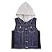 ZooVaa Weighted Sensory Vest for Kids, Denim Hoodie Childrens Compression Vest w/Removable Weights for Boys, Girls with Mood Disorder, ADHD, Anxiety, Autism, for Calm Comfort (Denim, Medium)