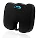 CYLEN Home-Memory Foam Bamboo Charcoal Infused Ventilated Orthopedic Seat Cushion for Car and Wheelchair - Washable & Breathable Cover (Black) primary