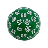 Skull Splitter Dice- Green- 60 Sided Polyhedral Dice (D60)- Role Playing Games and Math Play (1 Each)- Large Size- 36 mm