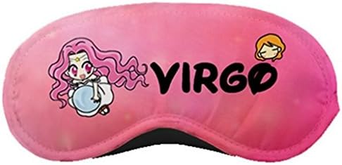 VIRGO, ZODIAC Sleeping Mask,Pink background