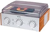 JENSEN JTA-220 3-Speed Turntable with AM/FM