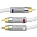 Mediabridge™ Ultra Series RCA Y-Adapter (15 Feet) - 1-Male to 2-Male for Digital Audio or Subwoofer - Dual Shielded with RCA to RCA Gold-Plated Connectors - White - (Part# CYA-1M2M-15W)