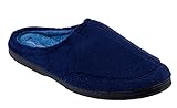 J. Fiallo Mens New Terry, Plush and Relaxing Slip-on Clog Slippers In 3 Cool Two Tone Colors
