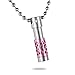 HooAMI Silver Pink only Love Perfume Bottle Cremation Urn Necklace