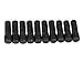 10pc - 14x1.5 to 12x1.5 Wheel Stud Conversion - 27mm Shank Length - Compatible with Audi TT A3 A4 S4 A5 S5 A6 S6 A7 S7 A8 S8 B5 B6 B7 B8 Volkswagen Jetta Golf GTI R32 Black