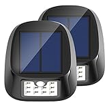 Solar Light, 10 LED Waterproof Outdoor Wireless Motion Sensor Wall Lights with 3 Modes, 2-Pack