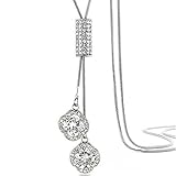 Yozone Women's Four-Leaf Clover Pendant Long Chain Sweater Necklace