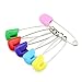 Topixdeals Baby Child Infant Kids Plastic Head Cloth Diaper Nappy Pins Safety Hold Clip Locking Cloth Size L - Random Color (50)