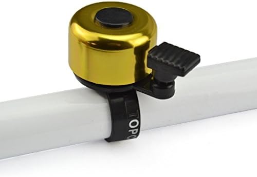 Norbella Alloy Mini Bicycle Bell Ping Ring Lever Cycle Push Bike Gold Blue Red Silver Purple Black Green (Gold)