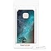 kwmobile Case Compatible with Ulefone Note 7 (2019) - Crystal TPU Cover with UV Print and Transparent Edge - Cosmic Nature Blue/Grey/Black