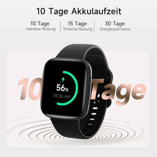Women's Smartwatch, AMOLED 1.85 Inch Smart Watch for iPhone/Samsung/Android (Phone Function), Fitness Tracker with Integrated Alexa, 110 Sports Modes, IP68 Waterproof, Heart Rate Monitor, Sleep
