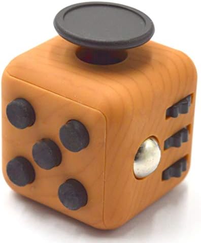 Hexa 6-Sides Fidget cube Relieves Stress Anxiety for Children & Adults Anxiety Attention Toy-Skulls (Wood)