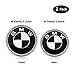 BMW Emblems Hood and Trunk, Black BMW Emblem Logo Replacement 82mm + 74mm for All Models BMW E30 E36 E46 E34 E39 E60 E65 E38 3 4 5 6 7 8 (74mm + 82mm)
