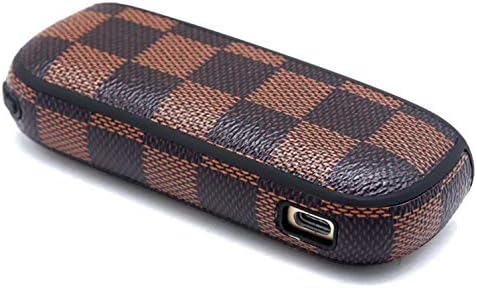FANCYLEO Interesting Case for IQOS 3.0, High Quality PU Leather Cigarette Case (case only) (H12)(None Deep Brown)