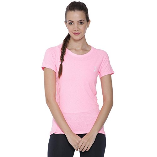 campus sutra solid women round neck pink sports jersey