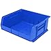 Akro-Mils 30250 AkroBins Plastic Storage Bins, Space-Saving Stackable Bins for Garage, Pantry, Craft Organization, 15-Inch x 16-Inch x 7-Inch, Blue, 6-Pack