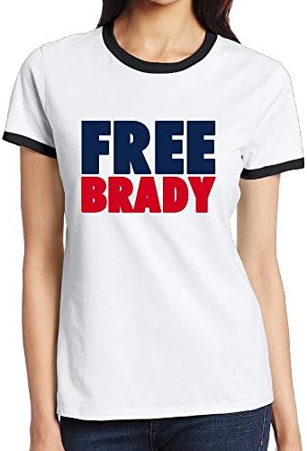 Women's Free Brady Funny Football Short Sleeve Contrast Ringer Tee