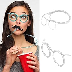 Funny straw Glasses Flexible Drinking Straw Novelty
