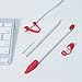 FRTMA [4-Piece] Compatible with Apple Pencil Cap/Apple Pencil Tip Cover/Cable Adapter Tether/Apple Pencil Cap Holder Compatible with iPad Pro Pencil, Red