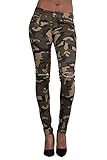 Taiduosheng Taiduosheng Women Army Military Camouflage trouser Soft Pants Knee-Cut Leggings