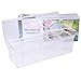 Tebery Large Clear Chilled Condiment Server with Lid and 5 Removable Compartments, Bar Garnish Holder Garnish Tray Salad Platter