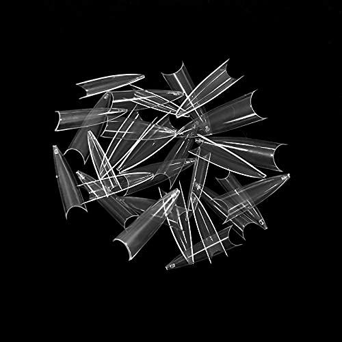 VIVACE Clear Stiletto 500 Acrylic False Fake Gel Nail Tips With Clear Plastic Case for Nail Salon Nail Shop (Clear Stiletto) - Image 7