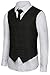 Hanayome Men's Double-Breasted Leisure Business Suit Dress Vest Waistcoat VS02 (Black, XL)