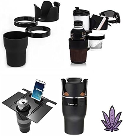 CHAANE Portable Auto Multi Cup Holder and Auto Multi Table (Black) + FREE HEMP hanging air fresheners