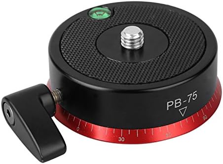 Panoramic Camera Leveling Head, Kingjue PB-75 360-degree Camera Tripod Head with 3/8”Mounting Screw for Canon, Nikon and Other DSLR Cameras
