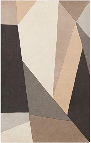 Tiwari Home 9' x 12' Contemporary Style Black and Gray Rectangular Area Throw Rug