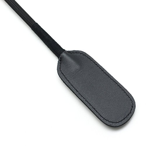 Scarlet Kitten 21.65 " Real Leather Tip Riding Crop Whip with Silicone Handle and Leather Loop