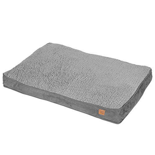 ib style® Happy Dreams Hondenbed | Hondenmand Hondenkussen | afritsbare hoes - wasbaar | Antislip onderkant | XL | grijs - Afbeelding 6