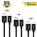 VCE USB C Cable, Matte Aluminum Housing(3.3FT+5FT+6.6FT) Type C to USB 3.0 Cable