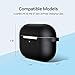 ULAK Compatible with Airpods Pro Case Cover, Soft AirPod Pro Case with Keychain for Girls Women Men Full-Body Protective Skin Silicone Cover Compatible with AirPods Pro (2019 Release), Black
