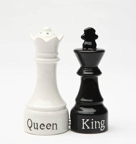 Amazon キュートな魅力的な磁気塩コショウ入れチェスピースking And Queen 塩 コショウ入れ オンライン通販