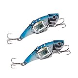 LEMONBEST® Deep Sea Underwater LED Fishing Flashing Light Squids Jigs Cuttlefish Saltwater Fishing Lures, Pack of 2