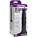 Doc Johnson Vac-U-Lock - Ripple - Silicone - 6.5 in. Long and 1.5 in. Wide - F-Machine, O-Ring Harness, and Vac-U-Lock Harness Compatible Silicone Dildo, Black
