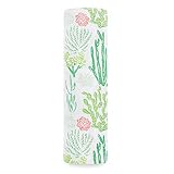 Aden + Anais Single Swaddle Baby Blanket, 100% Cotton Muslin, Large 47 X 47 inch, Cactus Blooms