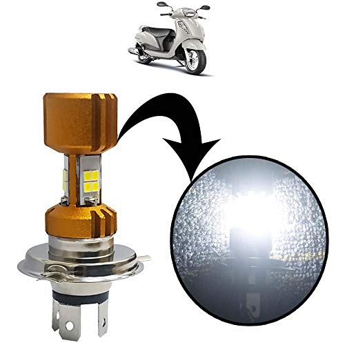 Vagary Bike Headlight H4 3 Led Fog Light/Driving Lamp/Off Road Working Lamp for Suzuki Access 125