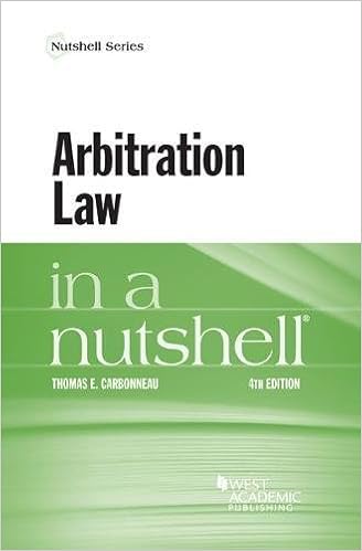 Arbitration Law In A Nutshell Nutshells Carbonneau Thomas 9781628101522 Amazon Com Books