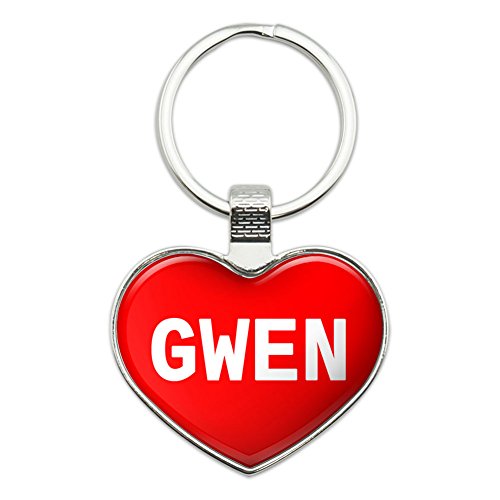 Metal Keychain Key Chain Ring I Love Heart Names Female G Glay - Gwen