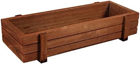 Skiesoar - Caja rectangular de madera para ventana, maceta de ...