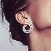 White Round Stud Earrings Olive Branch Leaf Shape Elegant Unique Fashion Jewelry H1545A