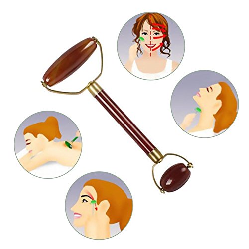 Facial Jade Roller Massager ixaer Jade Roller for Face Neck Beauty Skin Slimming Massage for Face Body Head Ne