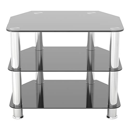 mahara Black Glass TV Stand 60cm for TVs up to 32" Pricepulse