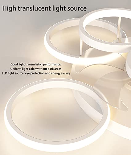 ANZHUANG Ventilateur Plafond avec lumiere, plafonnier à intensité variable 66 W avec ventilateur, avec télécommande et minuterie APP Lampe de ventilateur silencieux, pour salon chambre chambre