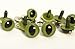 Sassy Bears 7.5mm Green Cat Reptile Safety Eyes for Bear, Doll, Puppet, Plush Animal and Craft - 10 Pairs
