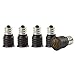 Electop E12 to E14 Socket Adapter Converter,Candelabra E12 Base Convert to European Intermediate E14 Base(5 Pack)