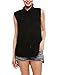 Zeagoo Women Chiffon Sleeveless Blouse Button Down Shirt High Low Work Tank Tops