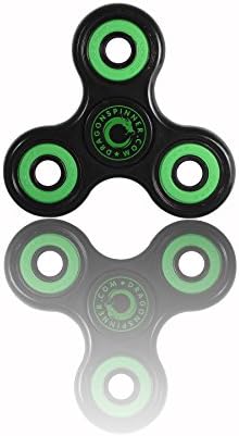 NEW 2017 ORIGINAL DRAGON SPINNER Trio Glow In The Dark Plastic Hand Fidget Spinner Toy EDC Luxury Helps You Focus And Reduce Stress (Black)